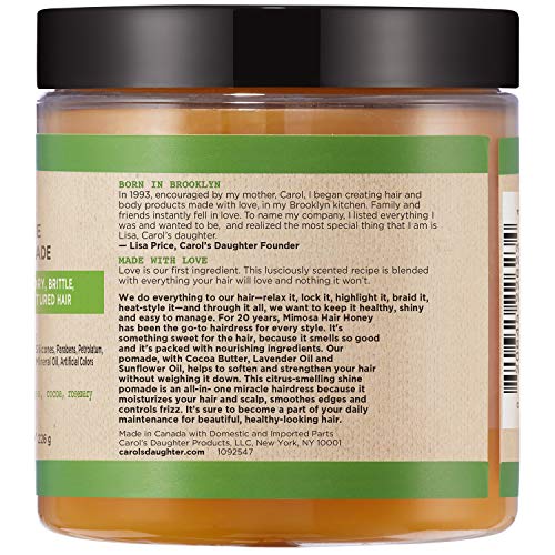 Carol's Daughter Curly Hair Treatment Bundle - Mimosa Hair Honey Shine Pomade and Goddess Strength 7 Oil Blend Scalp and Hair Strengthening Oil – for 2A to 4C Hair – with Shea Butter and Castor Oil