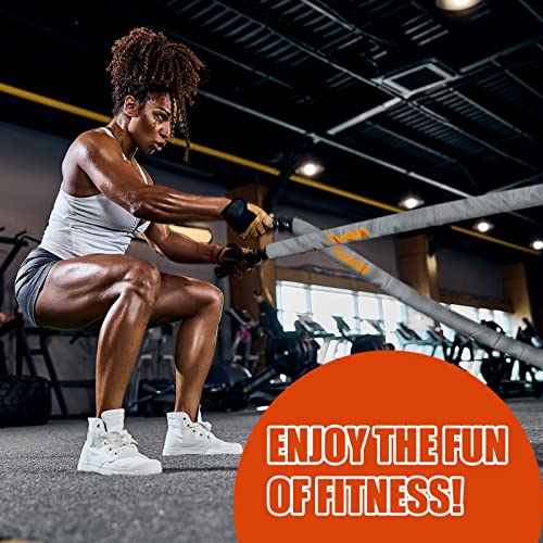 Perantlb Battle Rope for Fitness, 1.25-inch 30ft Training Rope is Suitable for Fitness Beginners, Women and Teenagers,Exercise Ropes Training Ropes for Home Gym(without Anchor kit)