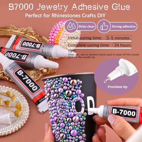 9000PCS Flatback Pearls and Rhinestones for Crafting, Red White Black Mixed Size 3-10mm Resin Rhinestones and Half Pearls for Bedazzling, Nail Art and Decoration with Tweezer and Pickup Pencil