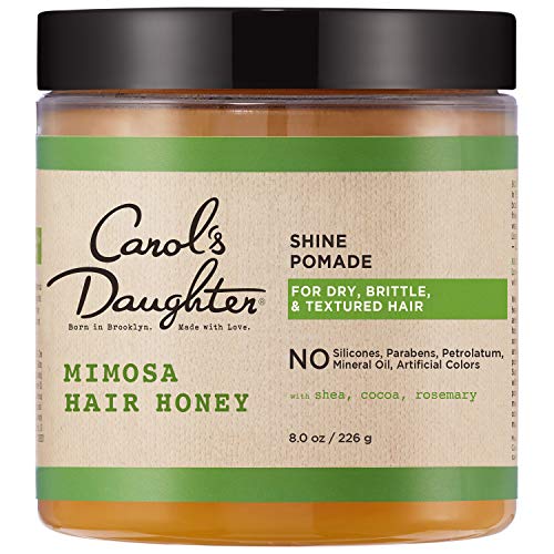 Carol's Daughter Curly Hair Treatment Bundle - Mimosa Hair Honey Shine Pomade and Goddess Strength 7 Oil Blend Scalp and Hair Strengthening Oil – for 2A to 4C Hair – with Shea Butter and Castor Oil