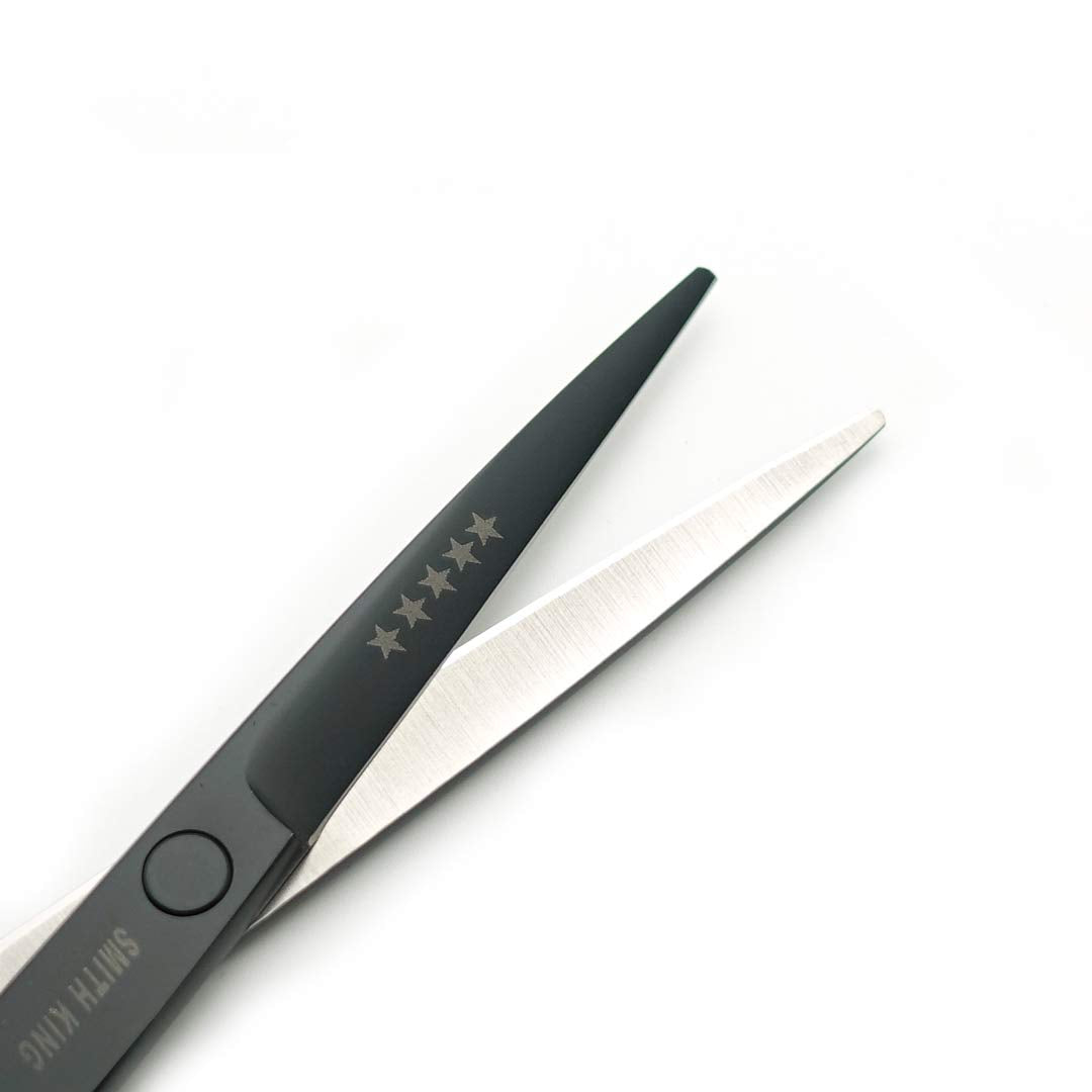 6.0 Inches Hair Cutting Scissors Set with Combs Lether Scissors Case,Hair cutting shears Hair Thinning shears For Personal and Professional (Matt black)