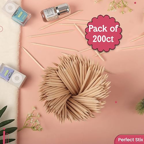 4" Wooden Cuticle Sticks/Natural Wood/Pedicure/Manicure Cleaning and Nail Care- Package of 200ct
