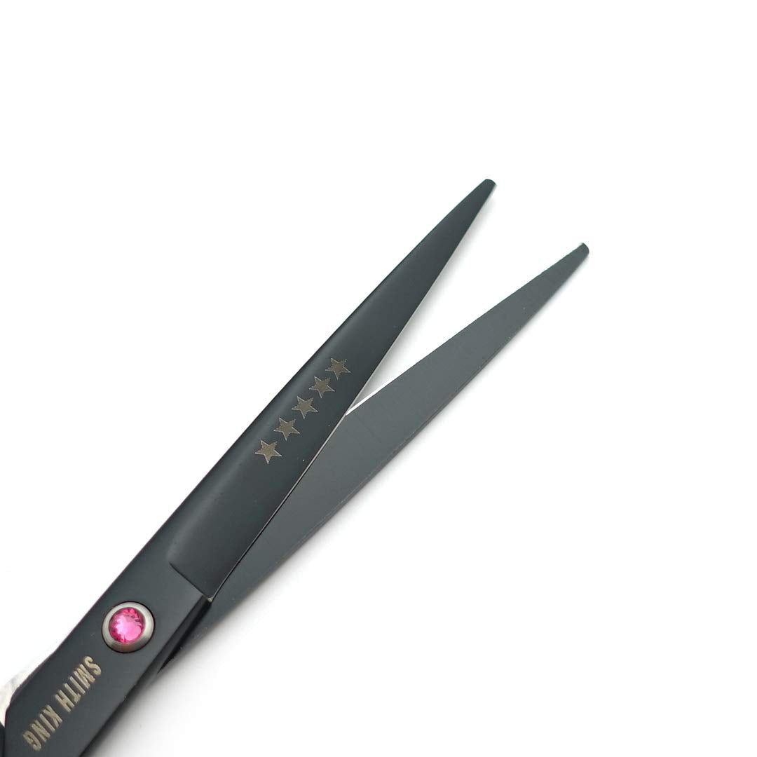 7.0 Inches Hair Cutting Scissors Set with Combs Lether Scissors Case,Hair cutting shears Hair Thinning shears For Personal and Professional (Black)
