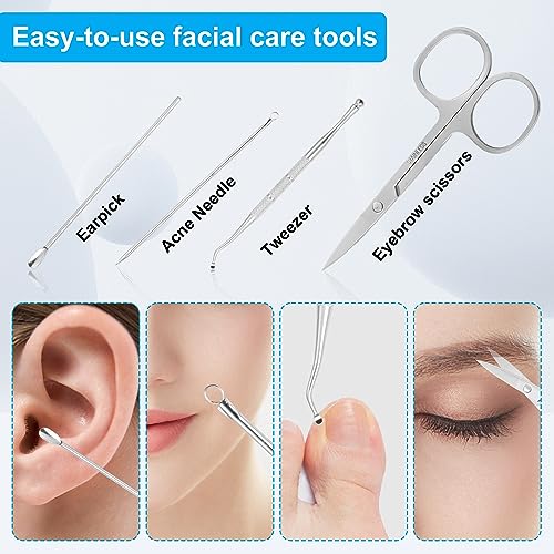 Tumkun Nail Kit, Manicure Kit, Nail Care Kit For Men, Manicure Pedicure Set, Nail Clippers Toenail Clippers Kit, Professional Manicure Kit Pedicure Kit, Black Travel Case, Set of 12.