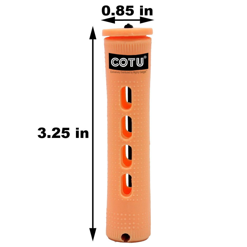 24 pc of COTU (R) Hair Perm Rods Jumbo Size - Tangerine Color