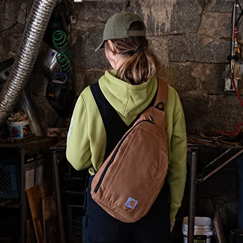 Carhartt Mono Sling Backpack, Unisex Crossbody Bag for Travel and Hiking, Black