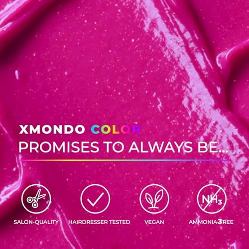 XMONDO Color Rhodolite Depositing Mask & Semi-Permanent Pink Hair Dye | Infused with Bond Booster Technology & Hyaluronic Acid for Nourishment, Revitalization & Repair, Vegan Formula, 8 Fl Oz 1-Pack