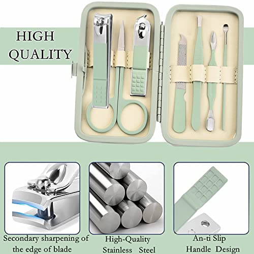 Aceoce Manicure Set Business Gifts Handheld Sized, Nail Clippers Set Tools Luxurious Manicure Set Professional Stainless Steel Nail Clippers with Travel Case for Men Women Teens Parents Colleagues