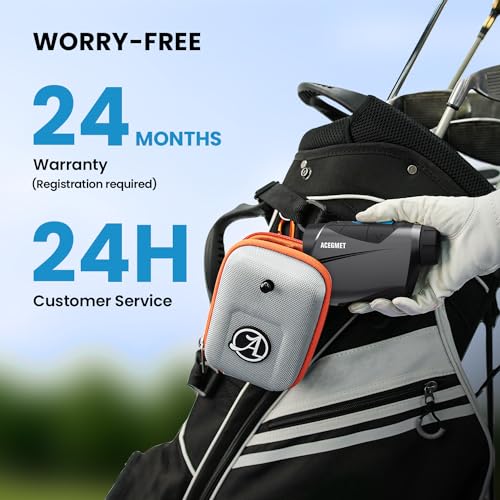 ACEGMET Golf Rangefinder, USB Charging Range Finder Golf, 650 Yards Golf Range Finder, Flag Lock and Pulse Vibration Laser Rangefinders, Fast Focus and Continuous Scan Golf Rangefinder with Slope