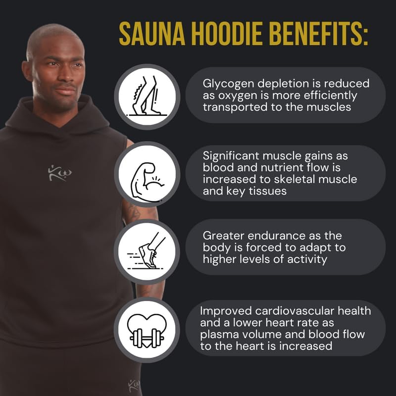 Kutting Weight Neoprene Sauna Tank Hoodie for Weight Loss | Heat Training Gear | Sauna Tank Hoodie - Unisex