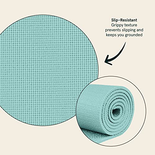 Retrospec Pismo Yoga Mat for Men & Women - 72” x 24” x 5mm - Extra Long Non Slip Exercise Mat for Yoga, Pilates, Stretching, Floor & Home Workouts - Blue Lagoon