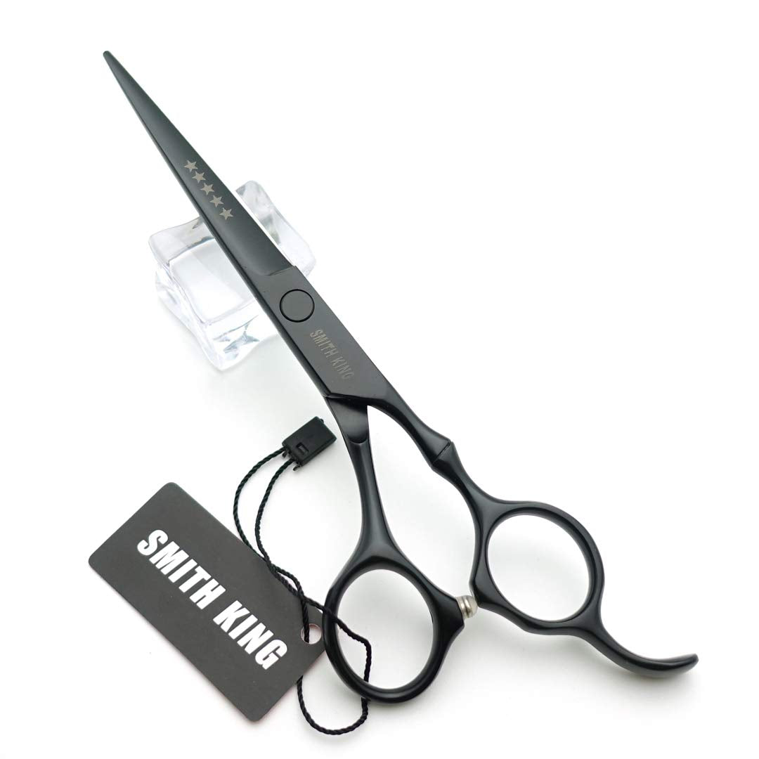 6.0 Inches Hair Cutting Scissors Set with Combs Lether Scissors Case,Hair cutting shears Hair Thinning shears For Personal and Professional (Matt black)
