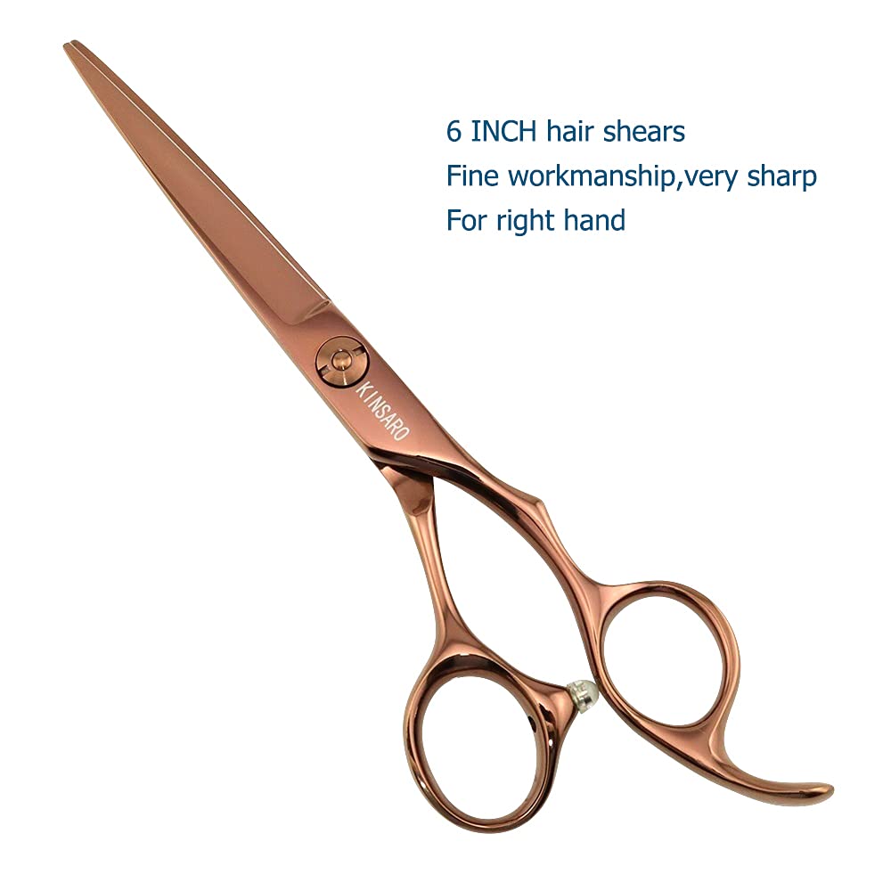 6 Inch Professional Hair Scissors Hair Cutting Shears 440C Hair Shears Haircut Scissors Barber Scissors Hair Cutting Scissors Convex Edge KINSARO