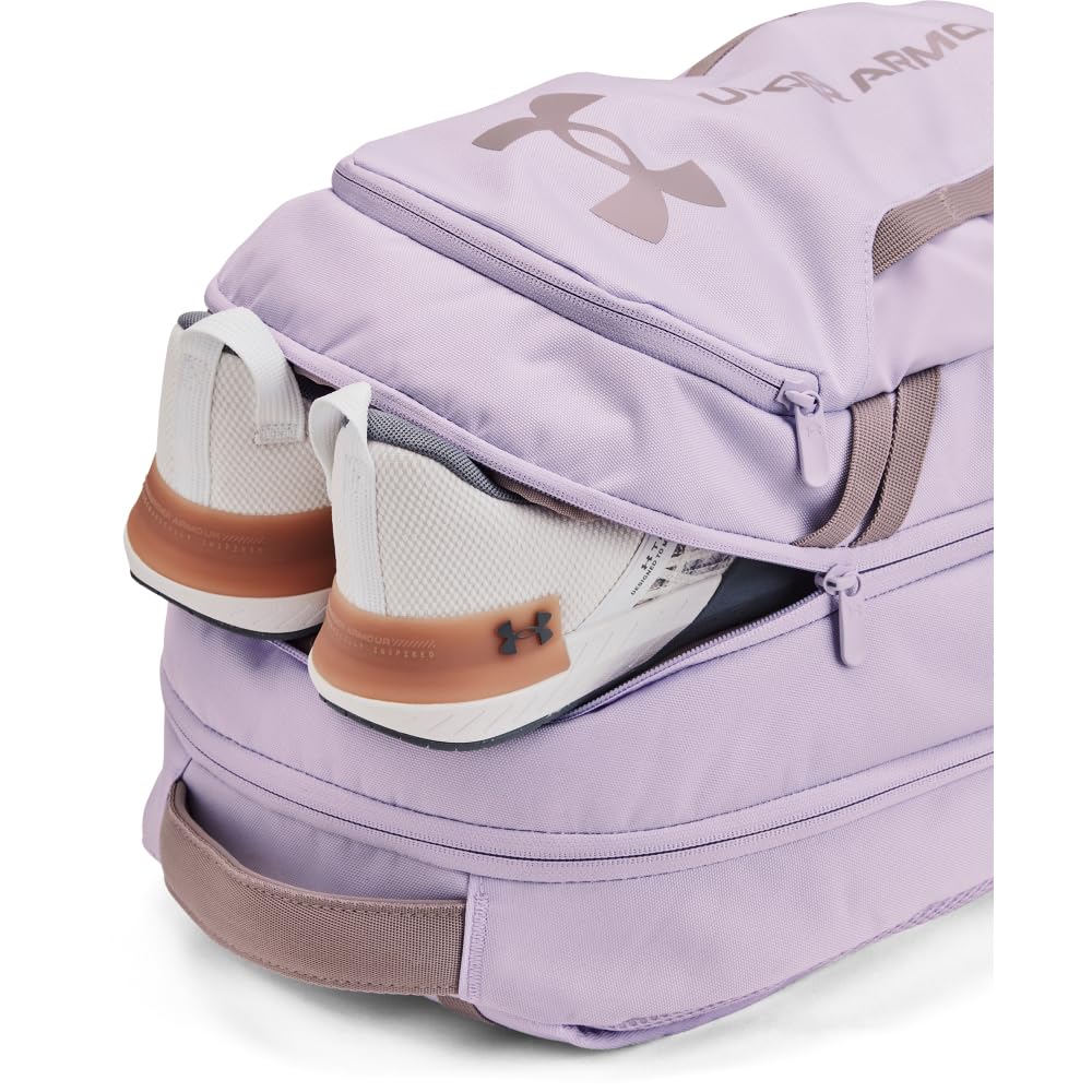 Under Armour Unisex-Adult Hustle 6.0 Backpack, (535) Salt Purple/Salt Purple/Tetra Gray, One Size Fits Most