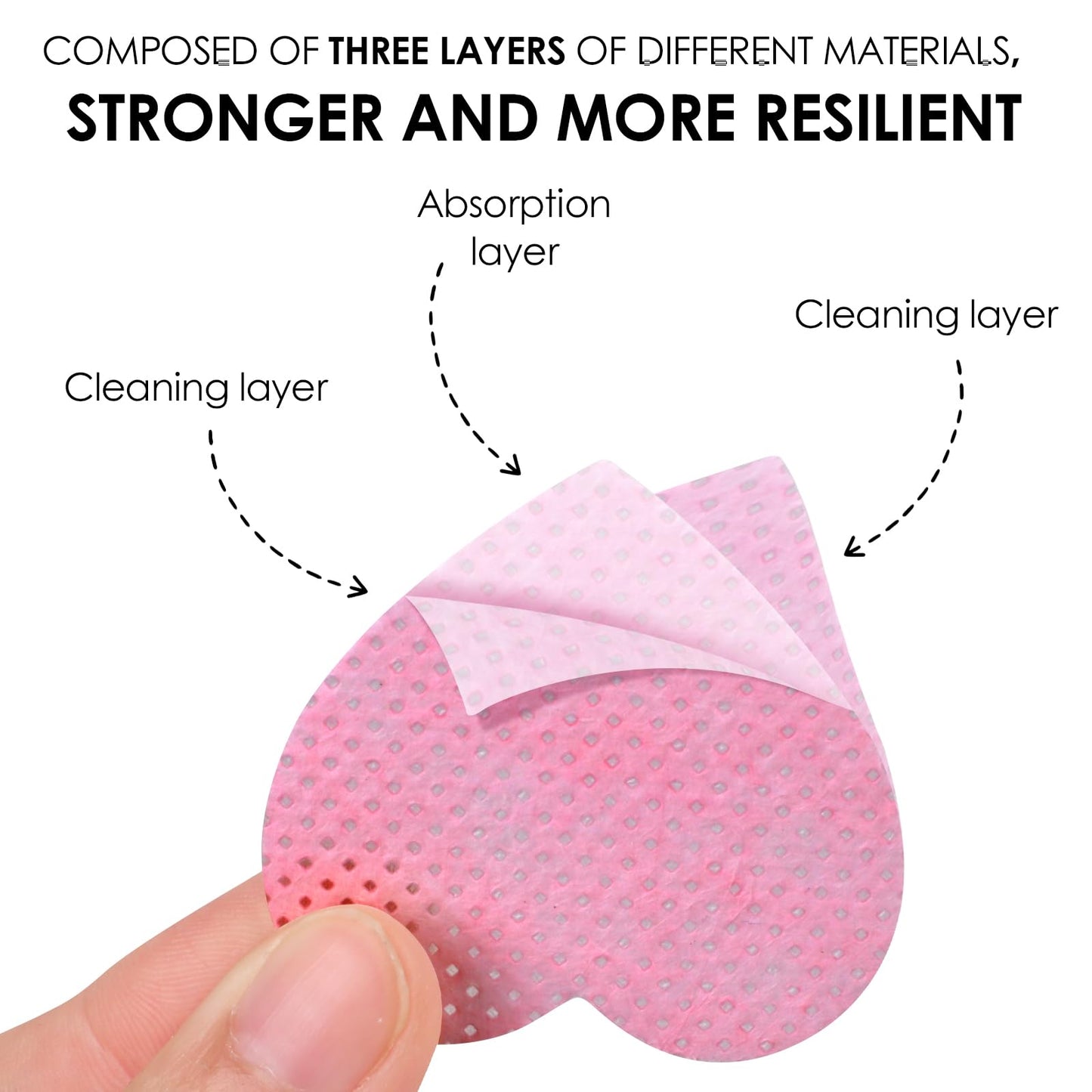 400PCS Lint Free Nail Wipes,1 Pull-Down Pump Dispenser Bottle, Super Absorbent Soft Non-Woven Eyelash Glue Wipes,Lash Extensions Glue Cleaning Wipes Nail Salon Supplies (Pink)