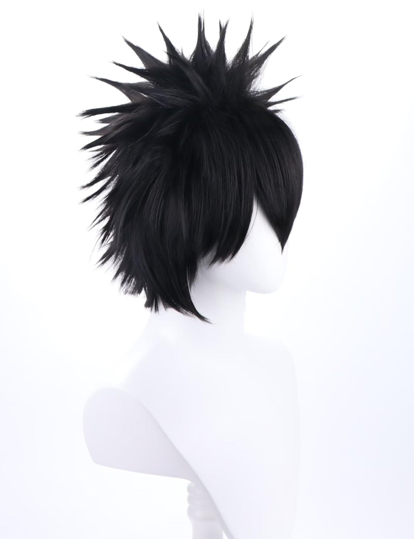 NiceLisa Black Short Fluffy Men's Sasuke Uchiha Megumi Fushiguro Anime Cosplay Costume Halloween Wig (not styled)