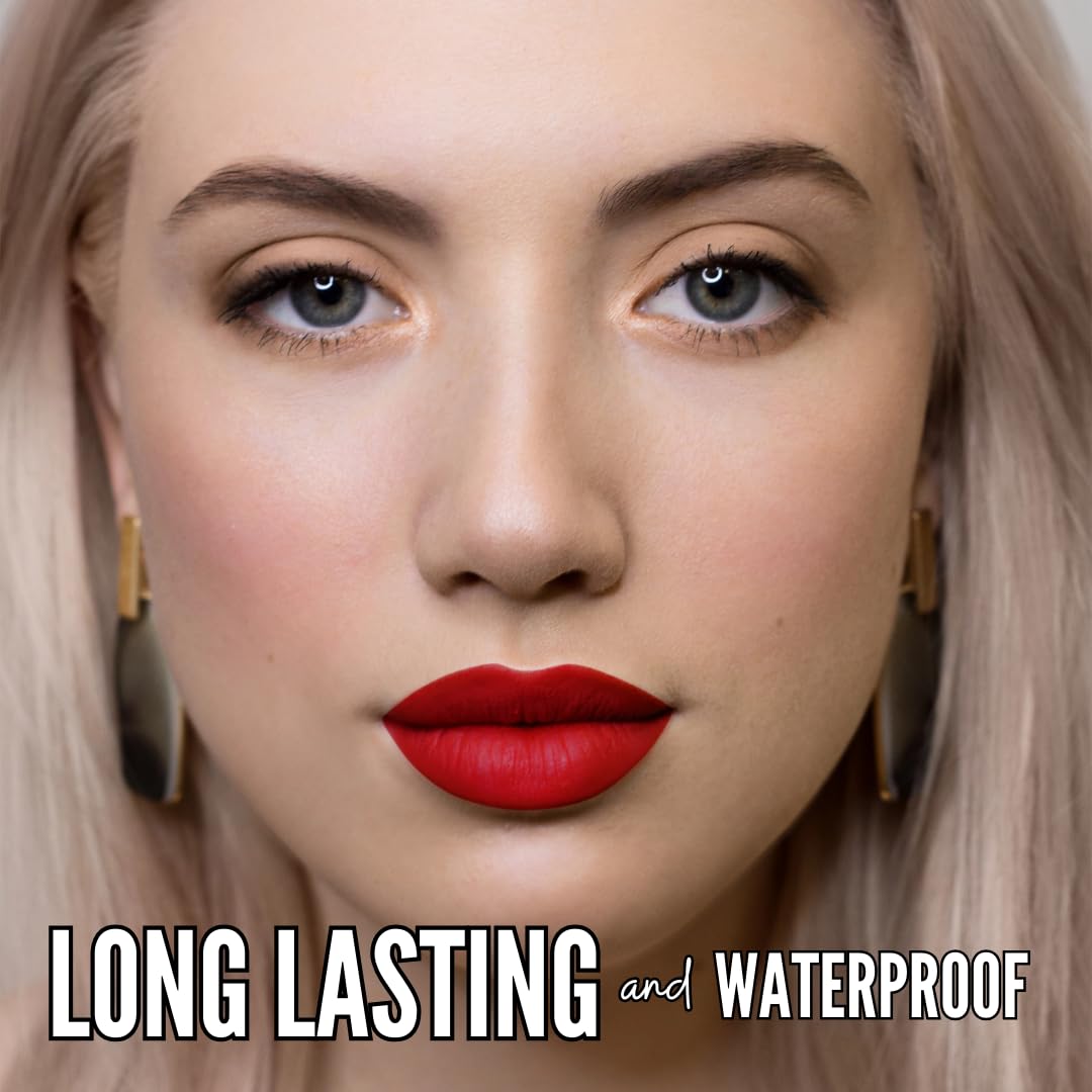 Mynena True Red Lip Stain Long-Lasting Waterproof | Lightweight Comfortable Non-Drying | High Pigment Intense Color Liquid Matte Lipstick | Paraben-Free Talc-Free Vegan & Cruelty-Free | Lola