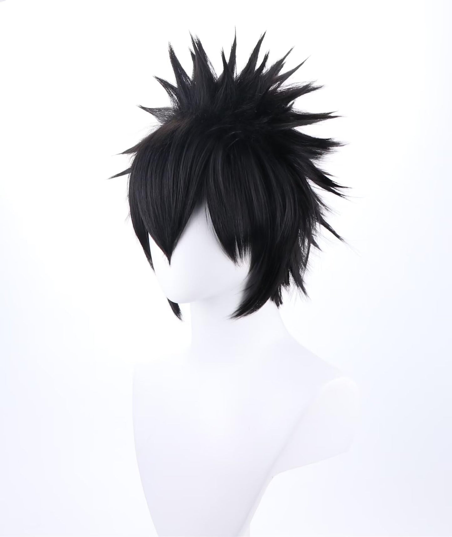 NiceLisa Black Short Fluffy Men's Sasuke Uchiha Megumi Fushiguro Anime Cosplay Costume Halloween Wig (not styled)