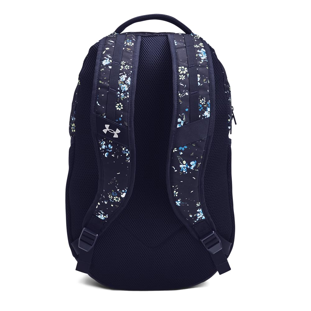 Under Armour Unisex-Adult Hustle 6.0 Backpack, (410) Midnight Navy/Midnight Navy/Metallic Silver, One Size Fits Most