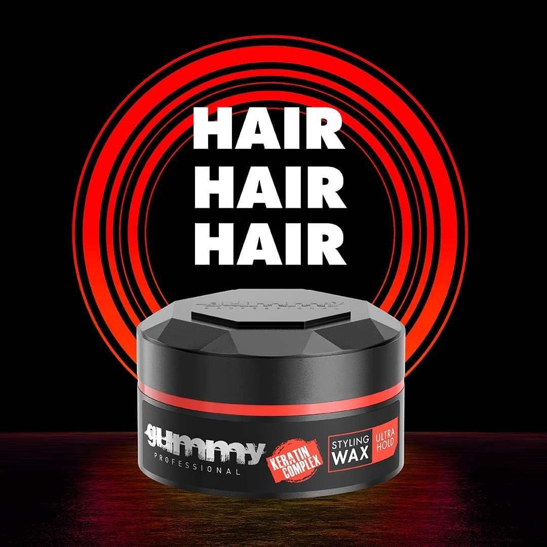 Gummy Ultra Hold Hair Styling Wax 5.07 fl.oz - Keratin Complex, 150 ml