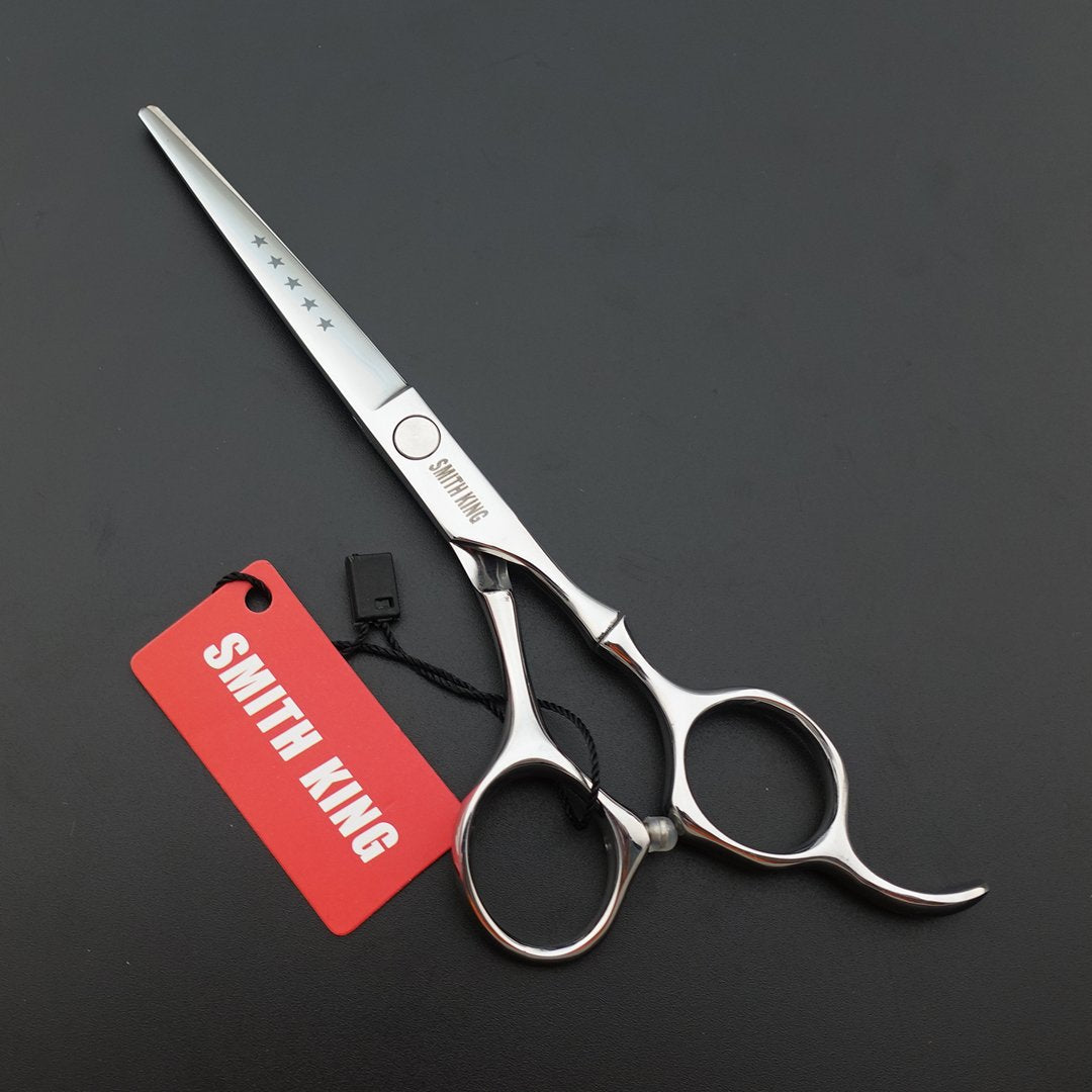 6.0 Inches Professional hair cutting thinning scissors set with razor (Silver)