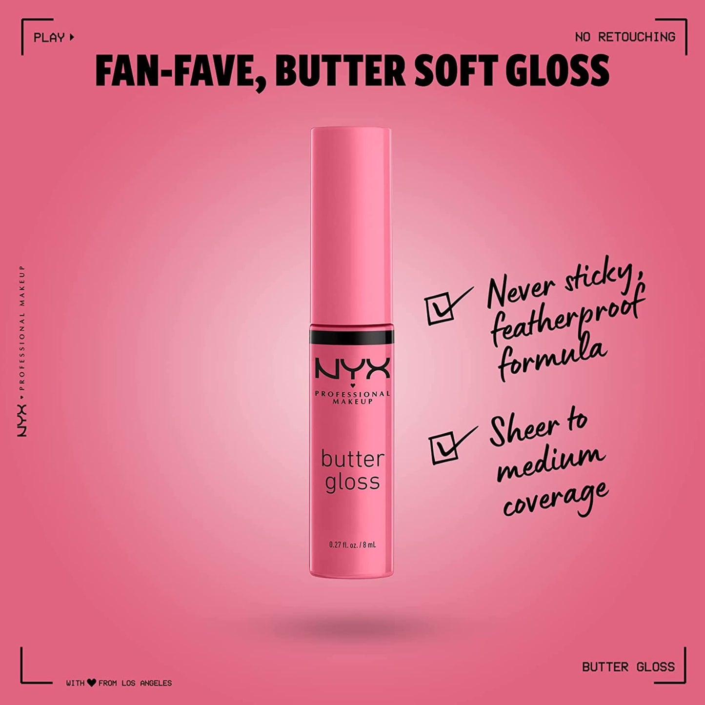 NYX PROFESSIONAL MAKEUP Butter Gloss, Non-Sticky Lip Gloss - Vanilla Cream Pie (Mauve)
