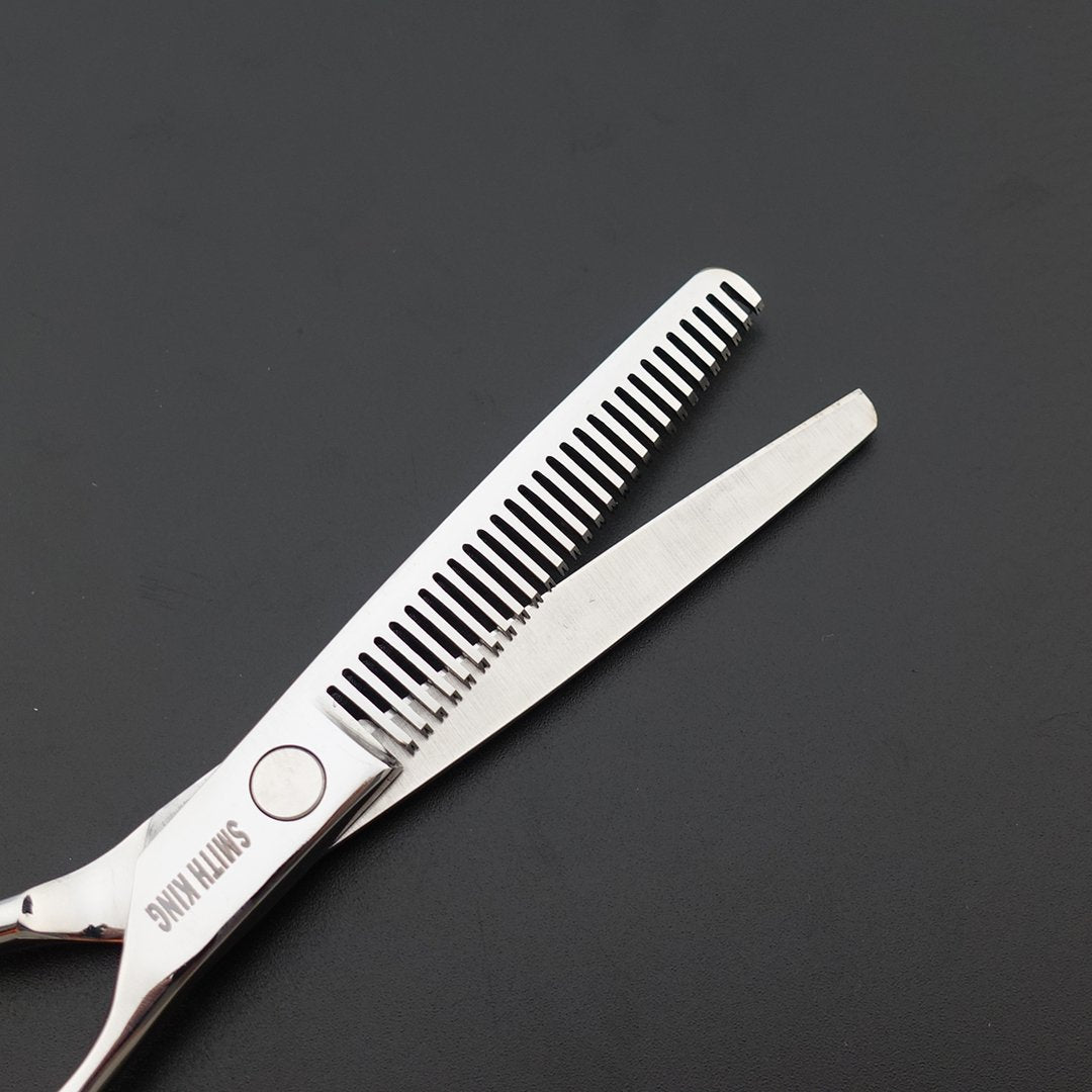 6.0 Inches Professional hair cutting thinning scissors set with razor (Silver)