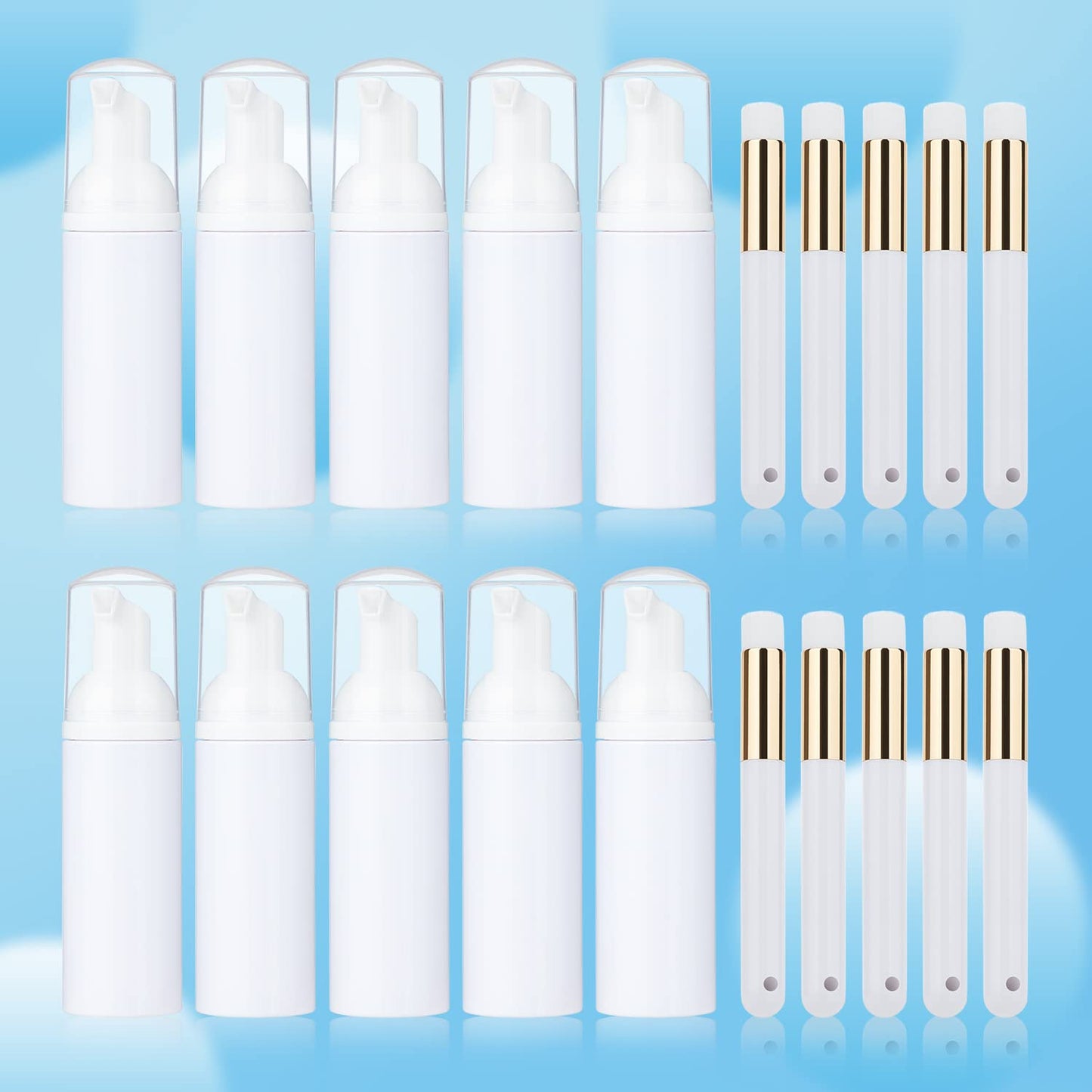 ACTROL Eyelash Cleaner Concentrate Set Rose 100ml Eyelash Extension Shampoo Natural Foaming Cleanser 60ml Bottled Cleansing Brush Paraben and Sulfate Free Lashes & Salon Home Care Eyelash Shampoo