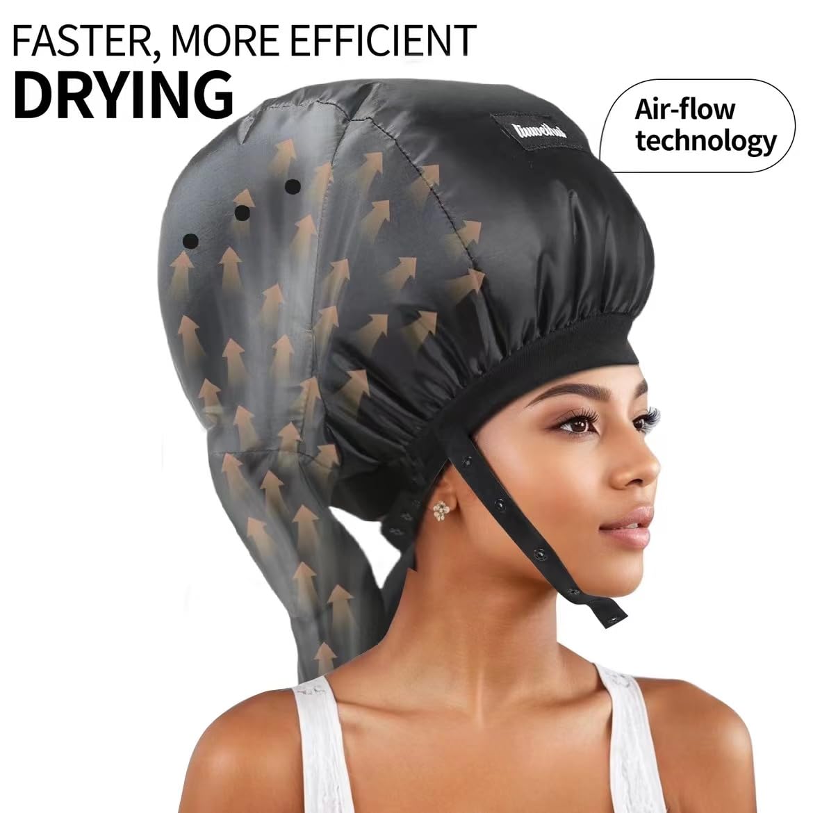 Adjustable Hair Drying Hoods, Diffuser Cap for Curly Hair, Drawstring Hair Dryer Bonnet, Double Tube Hair Dryer Cap, Attachment for Curly Hair, Bonnet Hair Dryers for Women