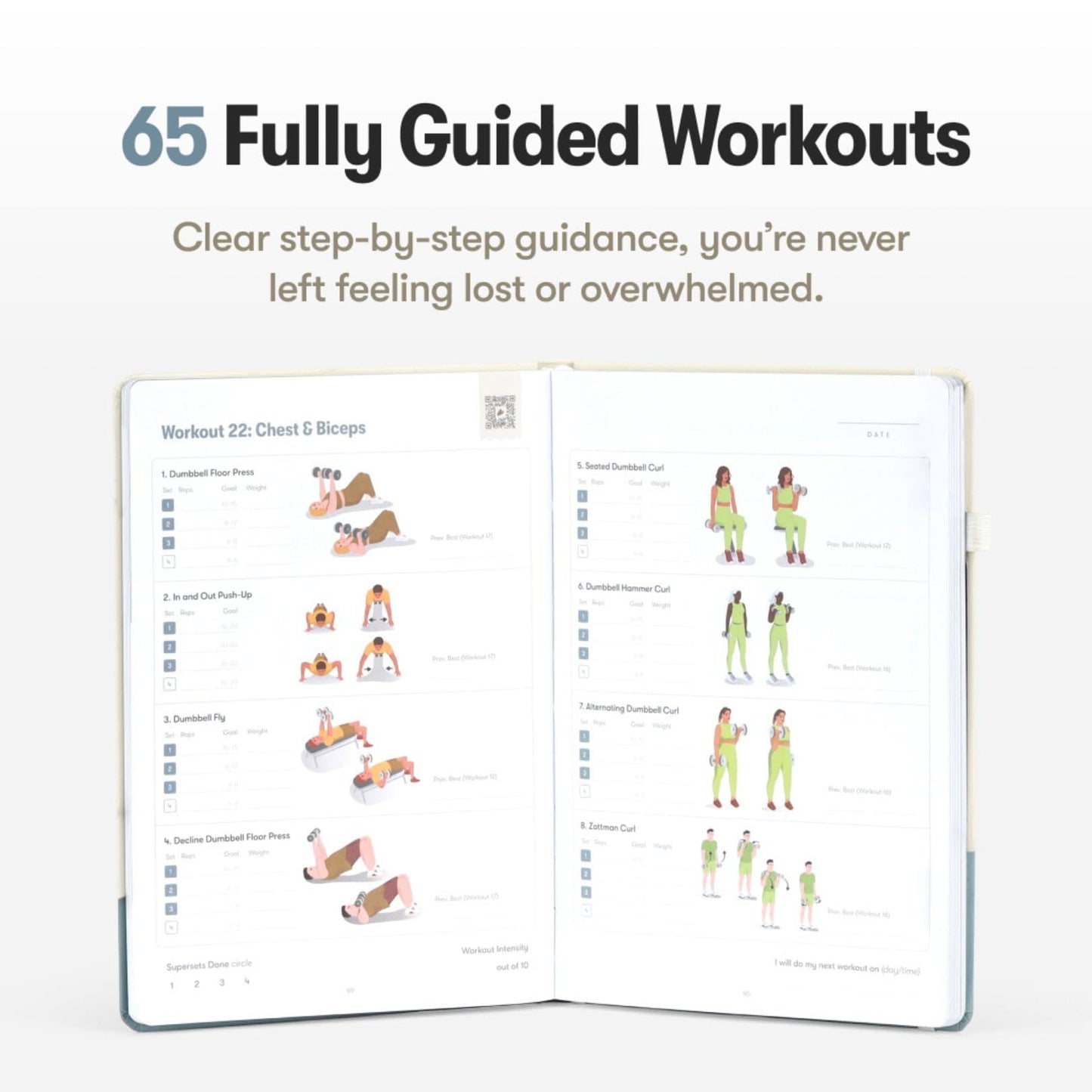 The Dumbbell Home Workout Journal. 13 Week Program. Fitness Planner/Workout Book that Only Requires Dumbbells. Workout Journal for Women & Men.