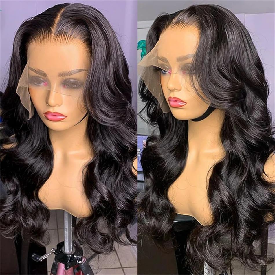 Abhayy Body Wave Wig 250 Density Human Hair Wig Skinlike HD Lace Wig 18 Inch 13X4 Lace Front Wigs Human Hair Human Hair Wigs For Black Women Glueless Wigs Lace Frontal Wigs Human Hair