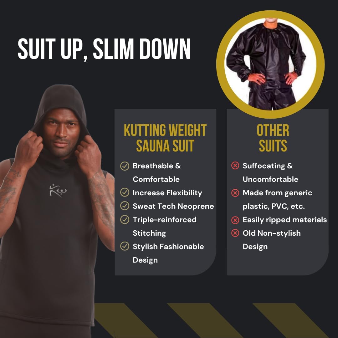 Kutting Weight Neoprene Sauna Tank Hoodie for Weight Loss | Heat Training Gear | Sauna Tank Hoodie - Unisex