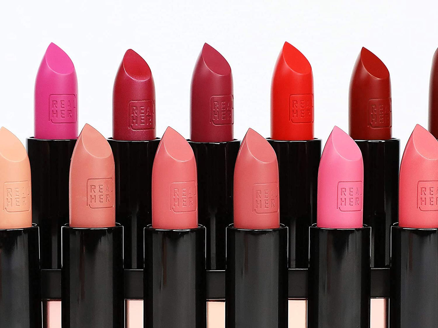 REALHER Moisturizing Lipstick - Be Yourself Be Realher - Deep Red - All-Day Hydration - High Pigment, Creamy, Smooth Application