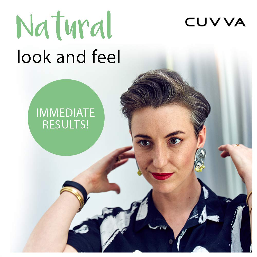CUVVA Hair Building Fibers (30g) - Instantly Fill in Fine and Thinning Hair to Create a Thicker, Fuller Look - 10 Different Shades for Men & Women - Medium Brown