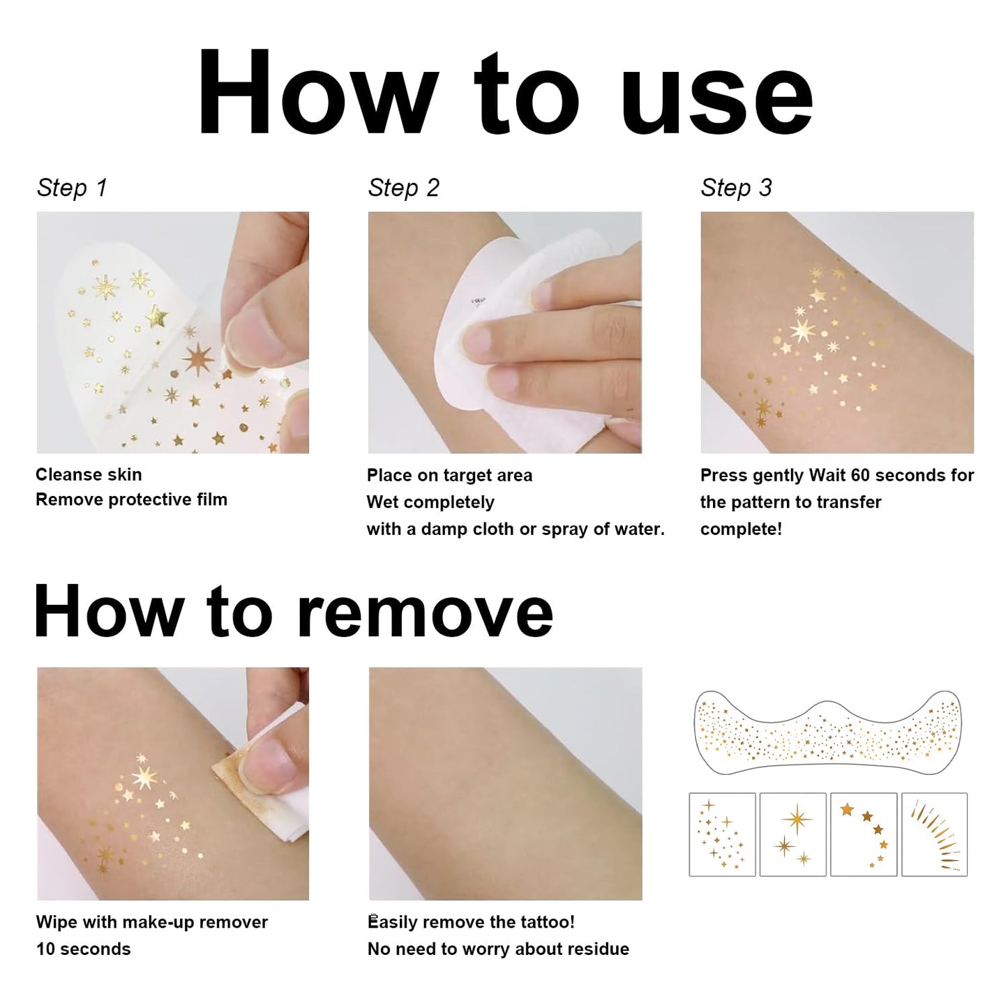 20 Pcs Gold Face Makeup Patches, Glitter Freckles Face Tattoo for Teenagers & Young Women, Sparkle Freckles Makeup Patches, Waterproof Face Glitter Freckles for for Christmas(Gold)