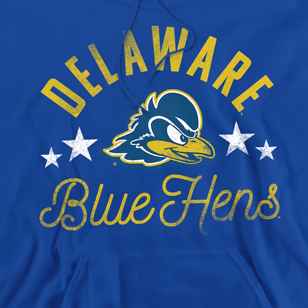 University of Delaware Official Blue Hens Unisex Adult Pull-Over Hoodie, University of Delaware, Royal Blue, Large