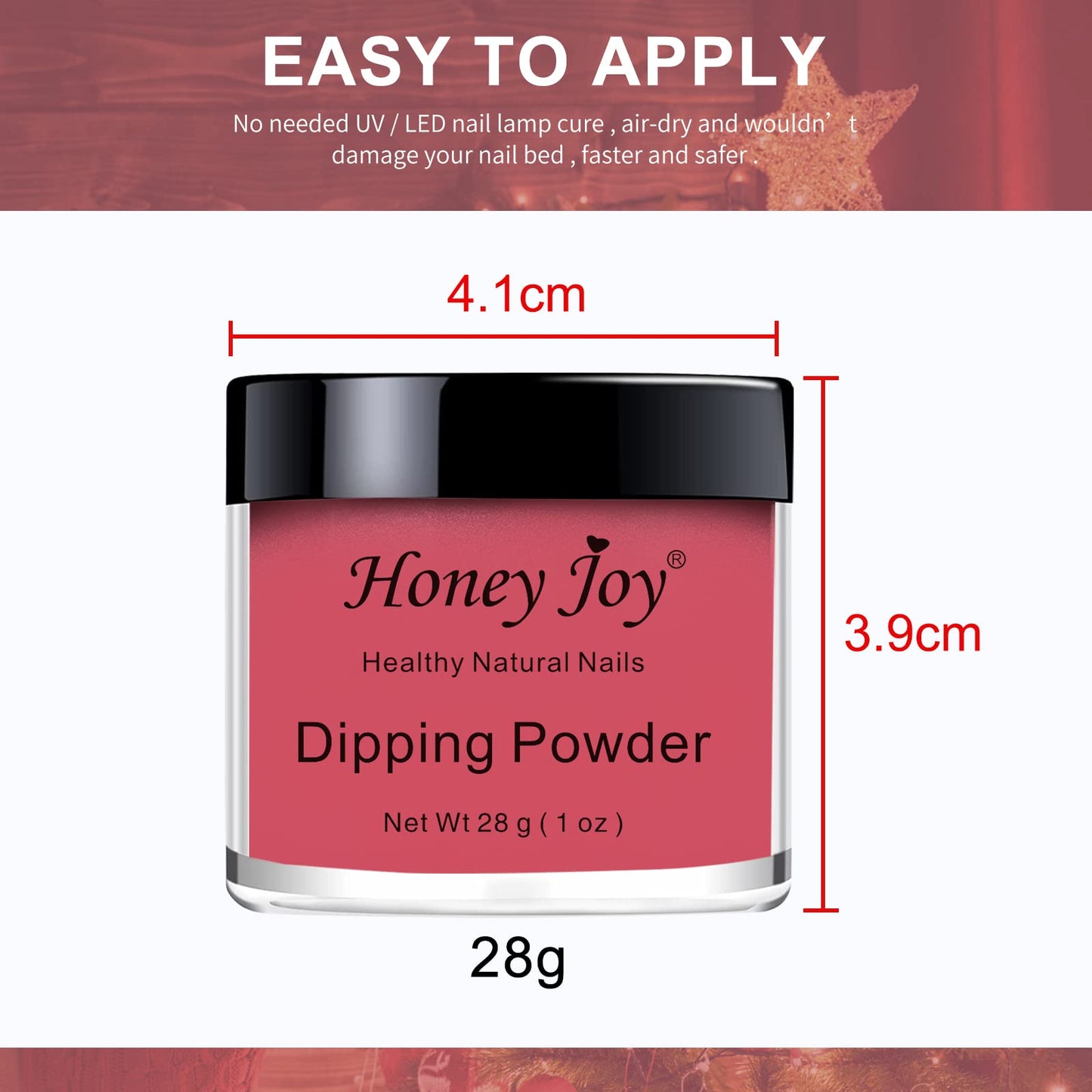 28g/Box Fine Rossi Nail Dipping Powder Red Wine Dark Dip Powder Nail Kit (no.53)
