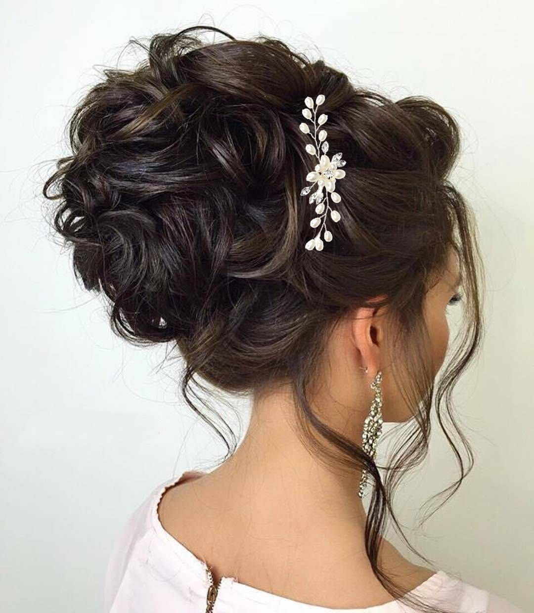 5 Pieces Wedding Hair Accessories: Pearl Crystal Rhinestone Hair Comb, Hair Pins for Brides, Bridesmaids, Women, Girls (Silver, Gold)