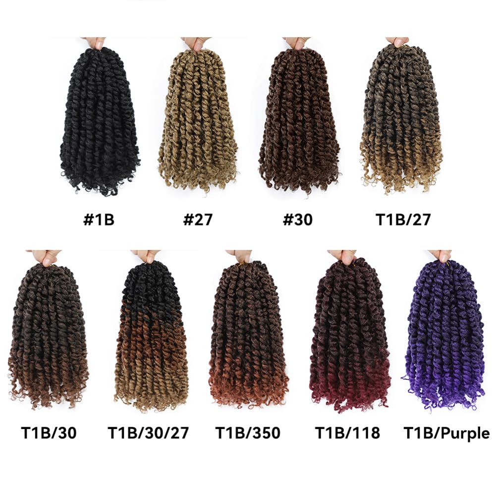 Felek Passion Twist Crochet Hair 24inch 8 Packs Pre Looped Twist Crochet Hair For Black Women Natural Soft Ombre Burgundy Pre Twisted Passion Twist Crochet Hair (T-99j(118), 24inch)