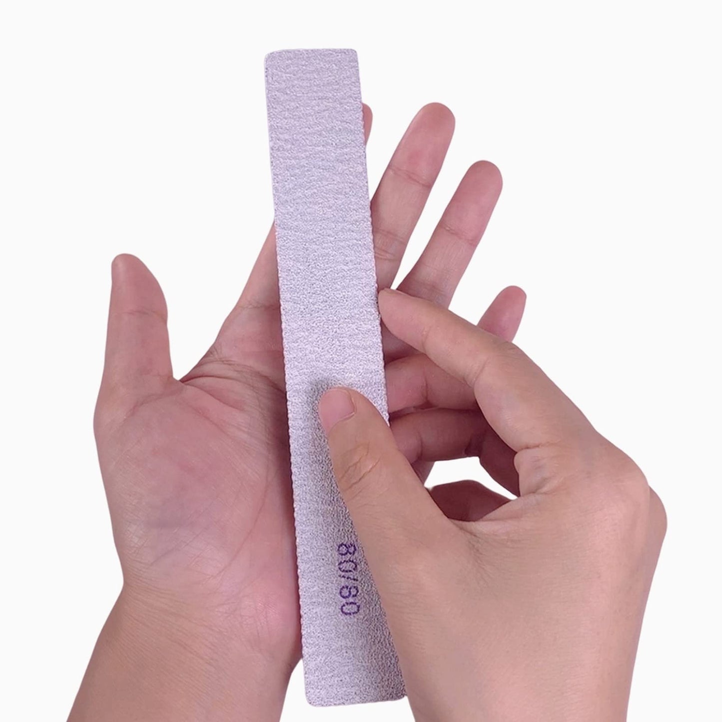 80/80 Grit Nail Files, Emery Boards Nail File for Acrylic and Gel Nails, Coarse Nail File Double Sided 80 Grits Emory Professional Filers Reusable Washable Manicure Square Gray (50 Pcs 80/80 Grit)