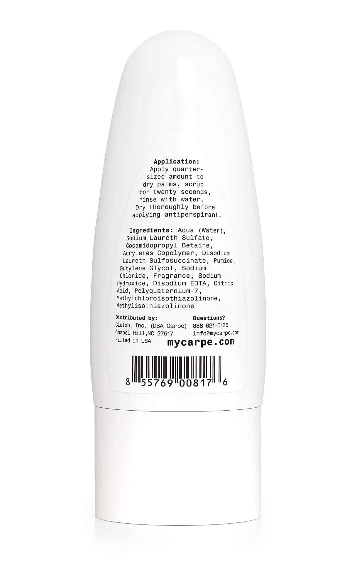 Carpe Exfoliating Underarm Scrub with Odor Protection, Underarm Exfoliator to Improve Deodorant Performance - Energizing Minty Fresh Smell - Armpit Scrub for Women and Men (2 Pack)