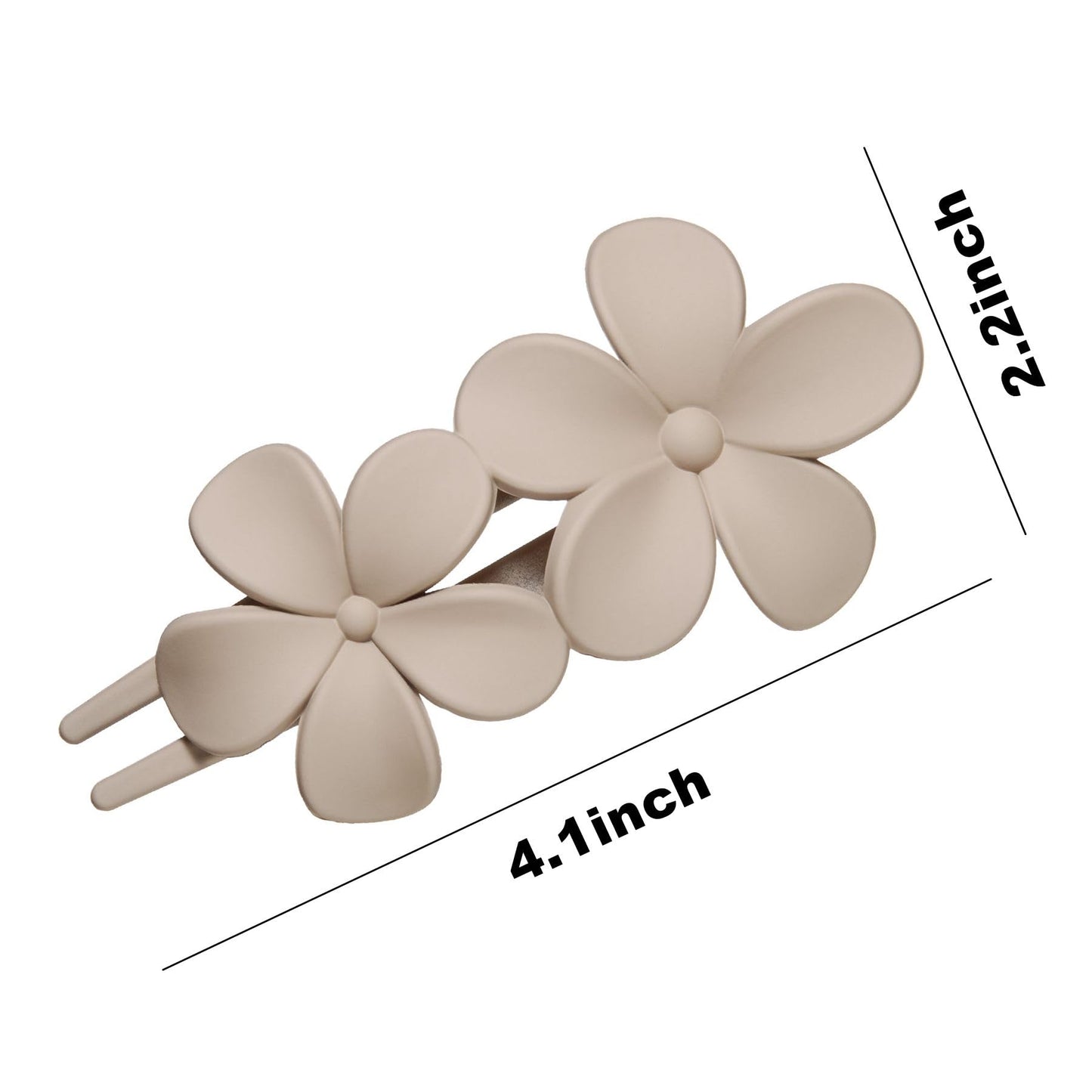 8 Pcs Flower Hair Claw Clips, Matte Flat Frangipani Hair Clips, Beach Tropical Party Strong Hold Jaw Hair Clips for Women Girls Thin Thick Curly Straight Hair Accessories (8 PCS Frangipani)