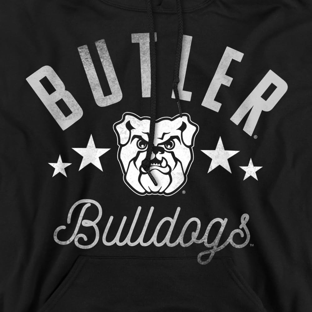 Butler University Official Bulldogs Unisex Adult Pull-Over Hoodie, Black, X-Large