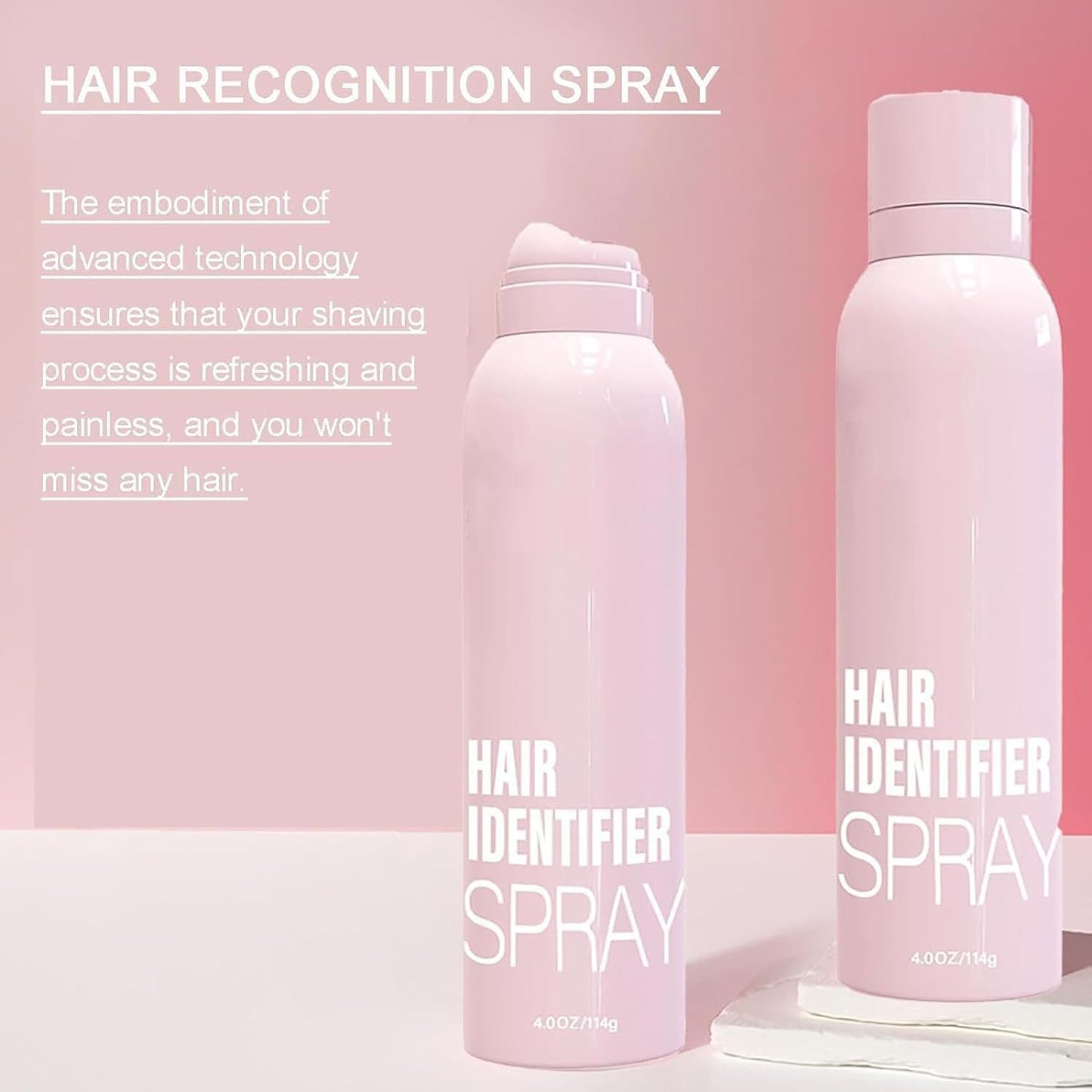 2pcs Hair Identifier Spray for Face Shaving, Skin Body Hair Identifying Spray With Razors,Hair identifier Spray for Face Dermaplaning, Moisturizing and Skin Care Dermaplaner Spray(Spray Plus Razor)