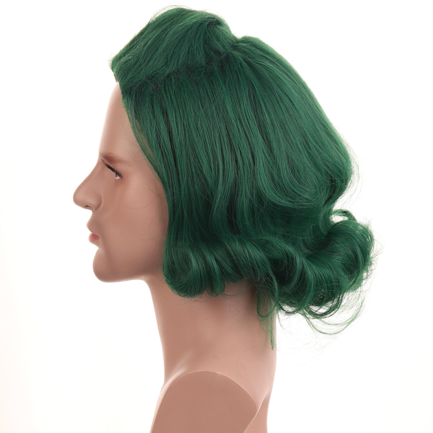 BERON Mens Green Short Wigs for Boys Cool Halloween Costume Cosplay Party Hair Wigs