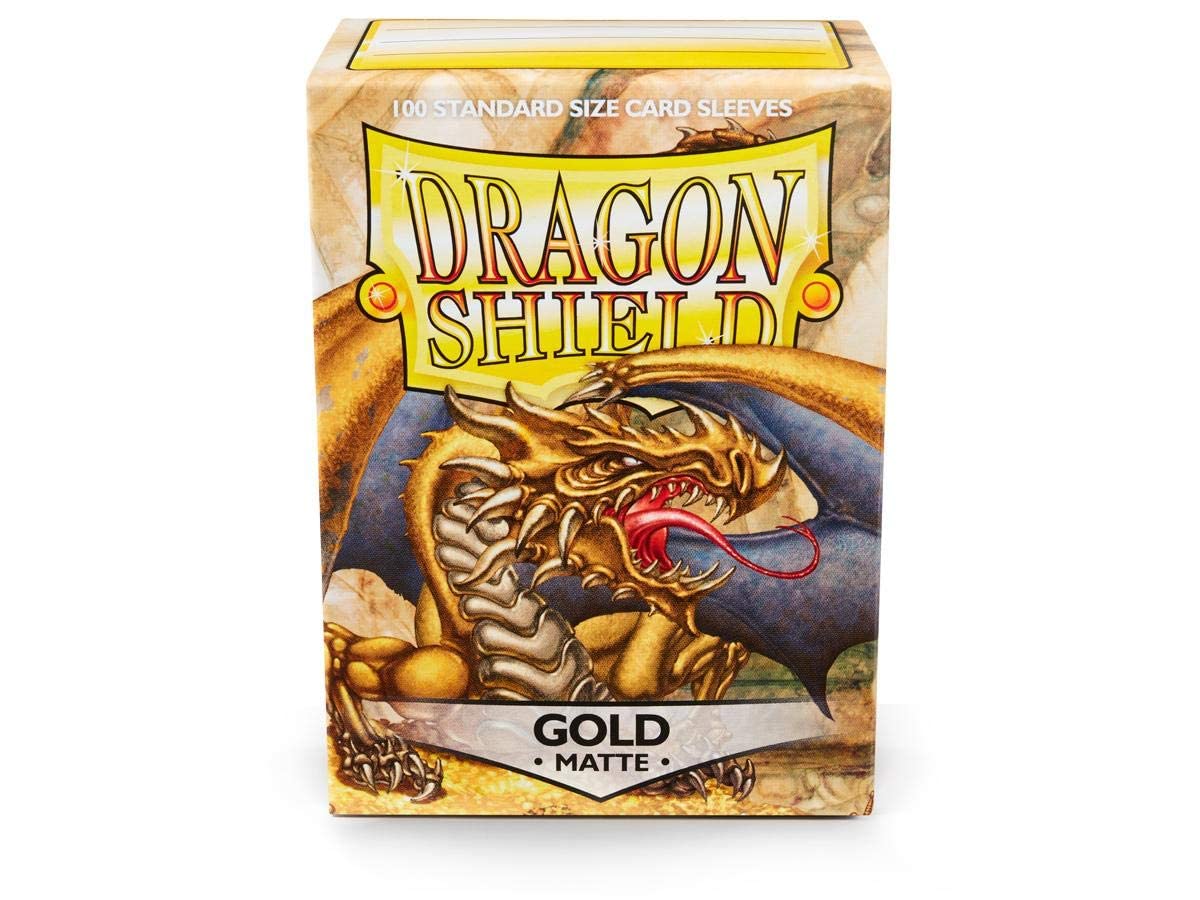 5 Packs Dragon Shield Matte Gold Standard Size 100 ct Card Sleeves Value Bundle!