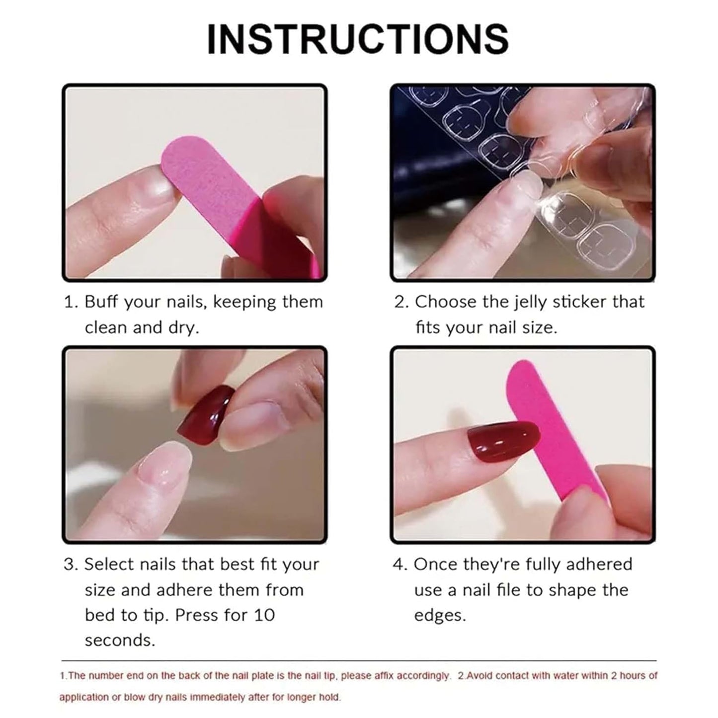 Red French Tip Press on Nails Glitter Fake Nails with Star Design Nude Glue on Nails Acrylic Full Cover Glossy Stick on Nails Long Stiletto False Nails for Women Manicure 24Pcs