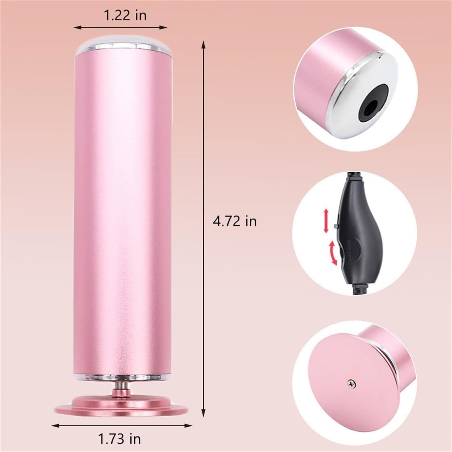 Dermavr Electric Foot Callus Remover for Women, Foot Scrubber File Smooth Wand with 60 Sanding Pads, Pedicure Tools for Feet for Heel Cracked Heels-Black