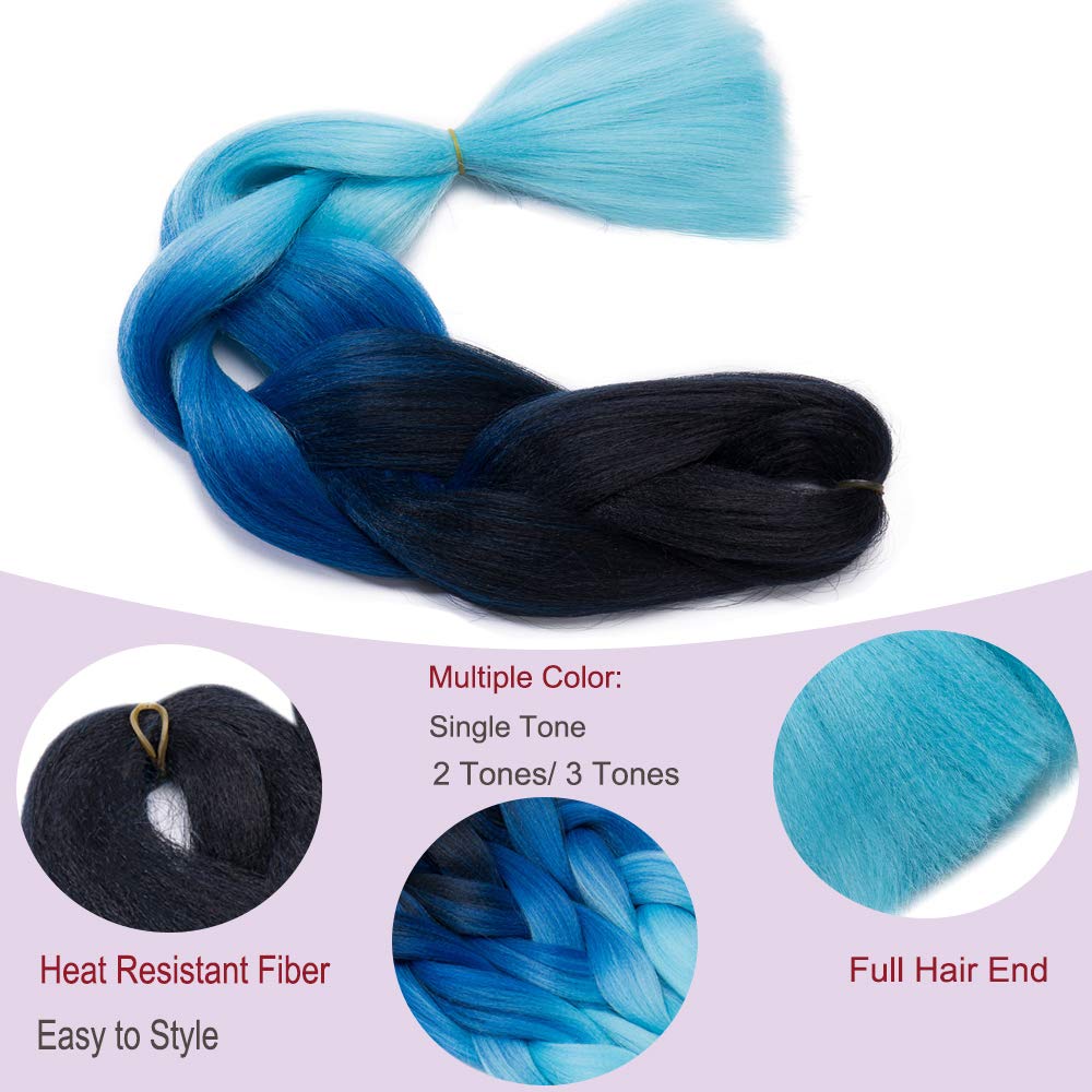 24 Inch Jumbo Braids Hair Extensions High Temperature Synthetic Hair African Rainbow Box Braiding Hair for Senegal Twist 100g/pack Dark Blonde