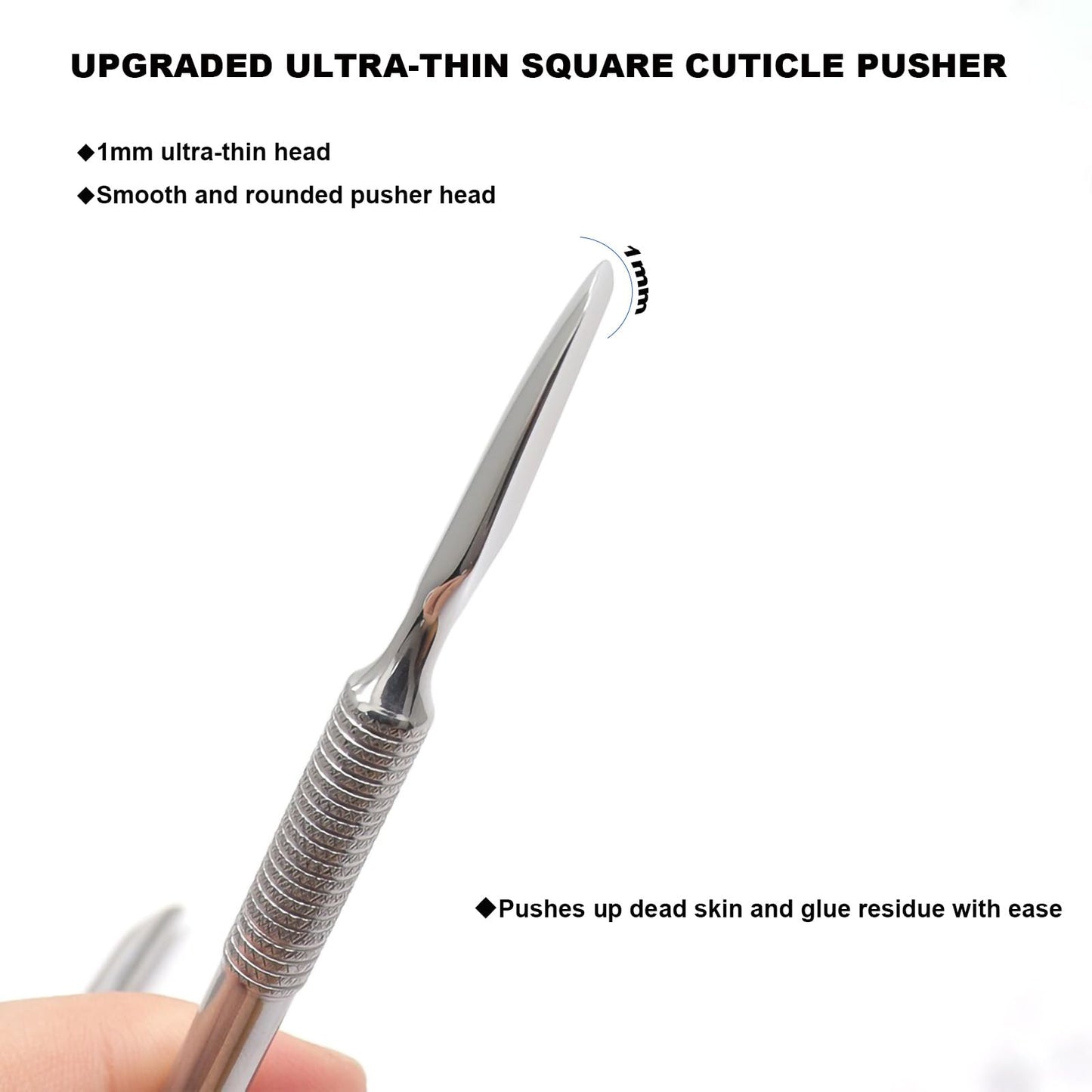 HaimiLiya Pre-treatment Cuticle Pusher, Russian Prep Nail Pushers, Dual Ended Cuticle Remover with 100/180 Grit Sandpaper Sheets, Nail Care for Manicure Pedicure Nail Art